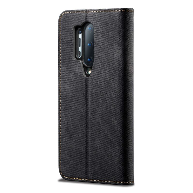 Flip Cover Oneplus 8 Pro Simili Cuir Texture Jeans