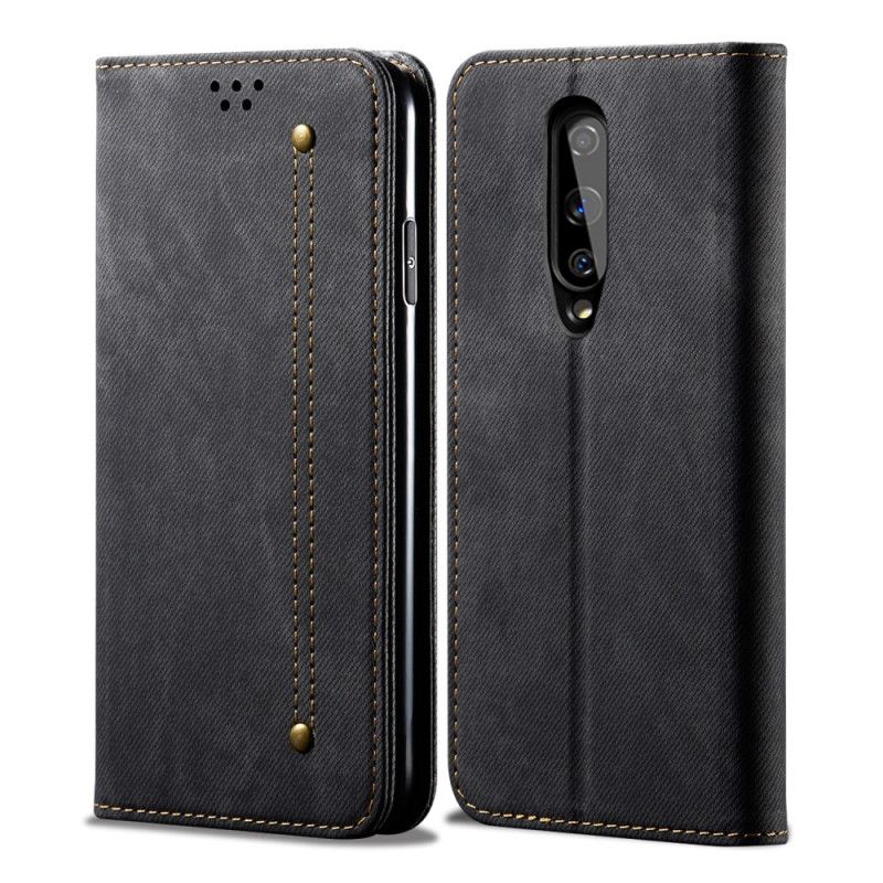 Flip Cover Oneplus 8 Simili Cuir Texture Jeans