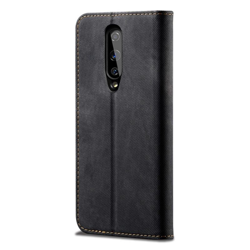 Flip Cover Oneplus 8 Simili Cuir Texture Jeans