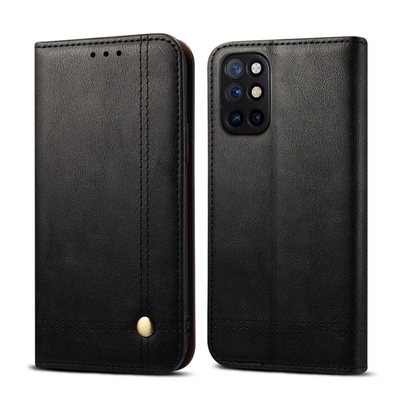 Flip Cover Oneplus 8t Effet Cuir Coutures