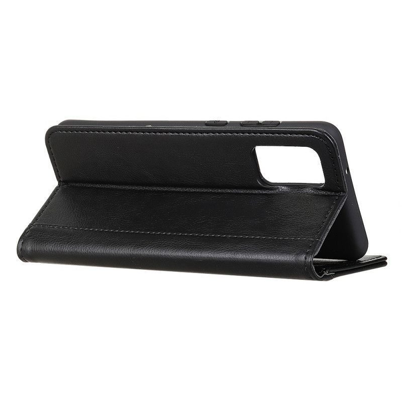 Flip Cover Oneplus 9 Cuir Litchi Fendu Élégance