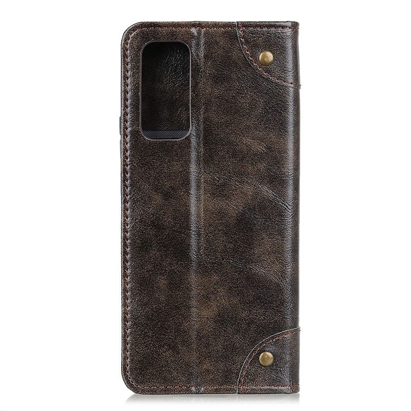 Flip Cover Oneplus 9 Style Cuir Vintage Rivets