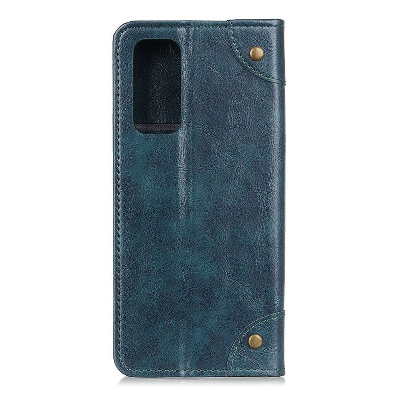 Flip Cover Oneplus 9 Style Cuir Vintage Rivets