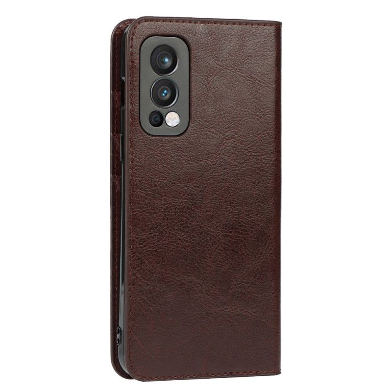 Flip Cover OnePlus Nord 2 5G Cuir Véritable