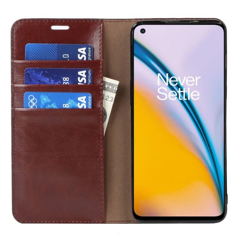 Flip Cover OnePlus Nord 2 5G Cuir Véritable