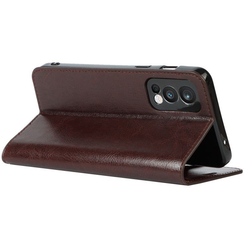 Flip Cover OnePlus Nord 2 5G Cuir Véritable