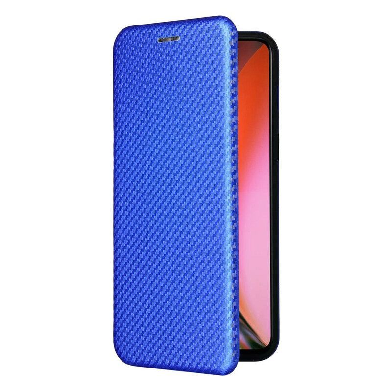 Flip Cover OnePlus Nord 2 5G Silicone Carbone Coloré