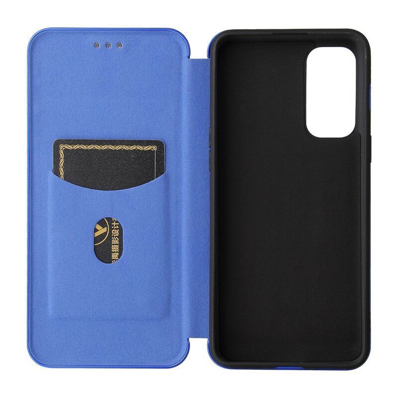 Flip Cover OnePlus Nord 2 5G Silicone Carbone Coloré