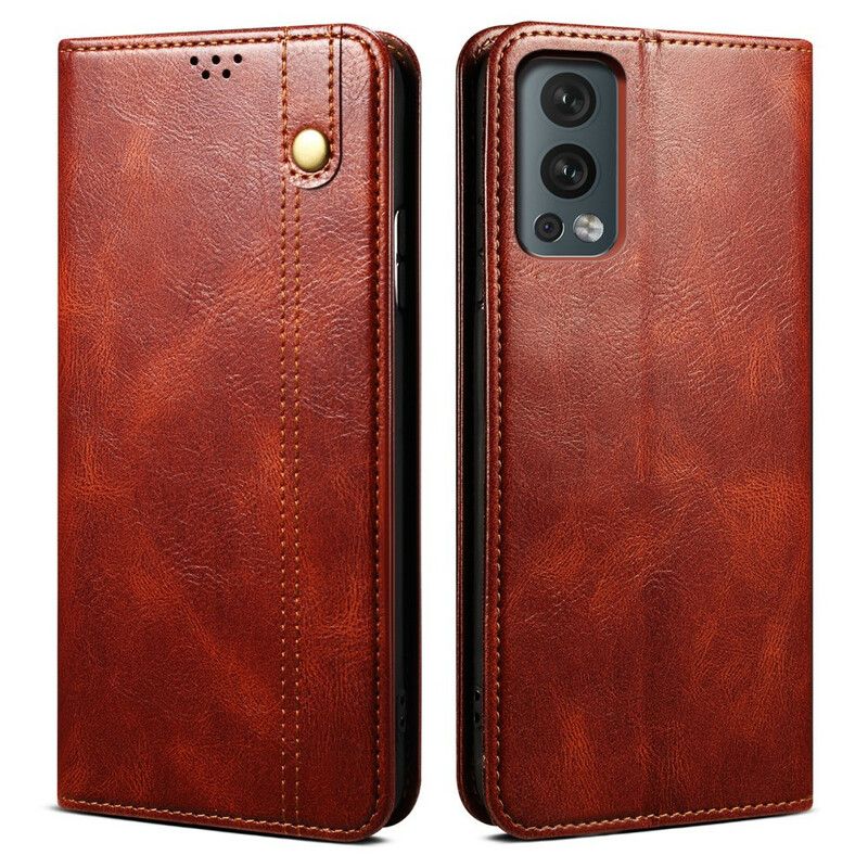 Flip Cover OnePlus Nord 2 5G Simili Cuir Ciré