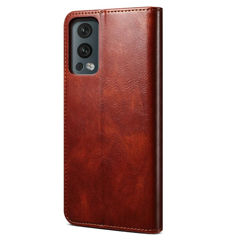 Flip Cover OnePlus Nord 2 5G Simili Cuir Ciré