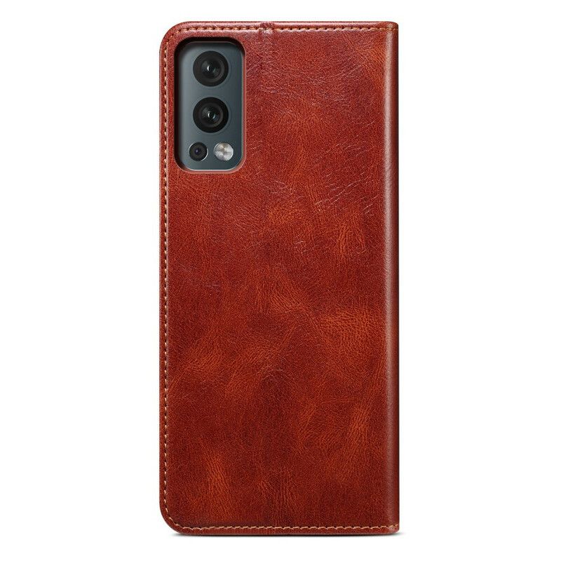 Flip Cover OnePlus Nord 2 5G Simili Cuir Ciré