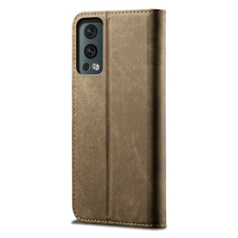 Flip Cover OnePlus Nord 2 5G Simili Cuir Texture Jeans