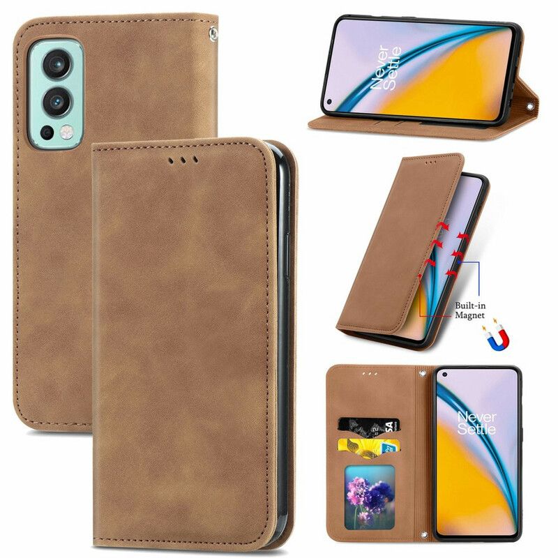 Flip Cover OnePlus Nord 2 5G Skin-touch Design