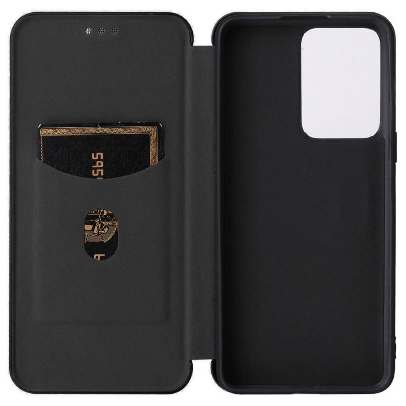 Flip Cover OnePlus Nord 2T 5G Fibre Carbone à Anneau