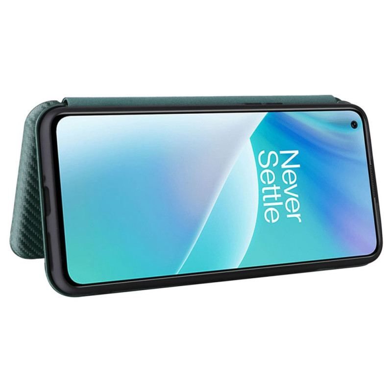 Flip Cover OnePlus Nord 2T 5G Fibre Carbone à Anneau