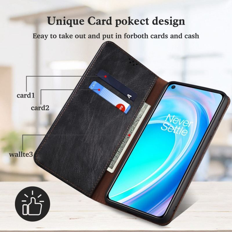 Flip Cover OnePlus Nord CE 2 Lite 5G Simili Cuir Ciré