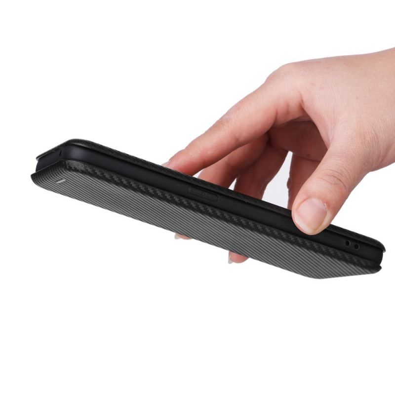 Flip Cover OnePlus Nord CE 2 Lite 5G Texture Fibre Carbone