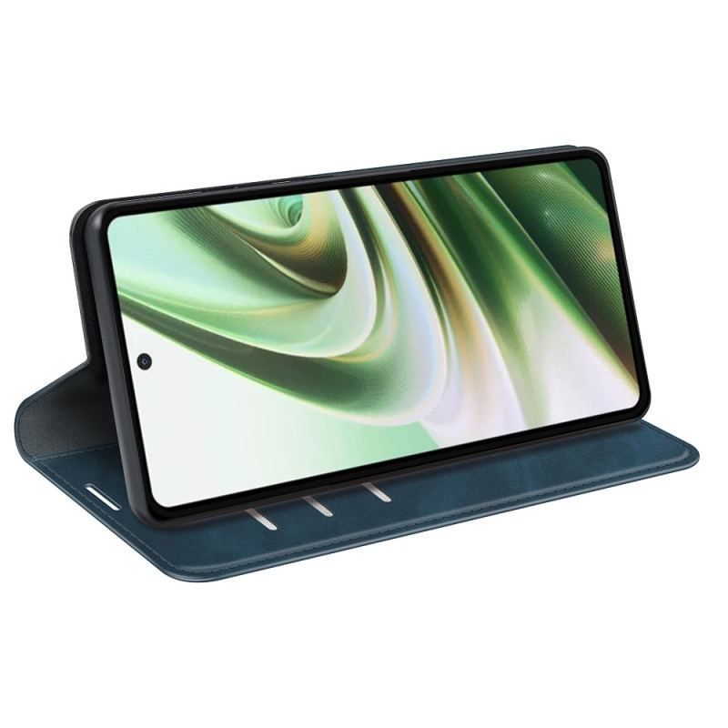 Flip Cover OnePlus Nord CE 3 Lite 5G Effet Cuir Uni