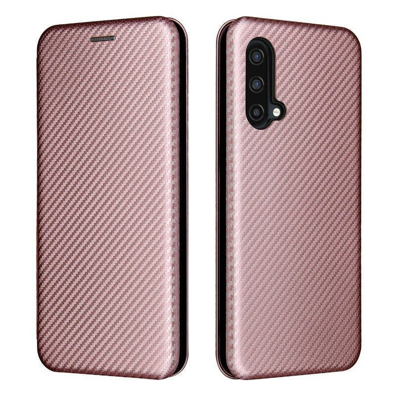 Flip Cover OnePlus Nord CE 5G Silicone Carbone Coloré