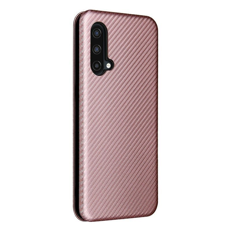 Flip Cover OnePlus Nord CE 5G Silicone Carbone Coloré