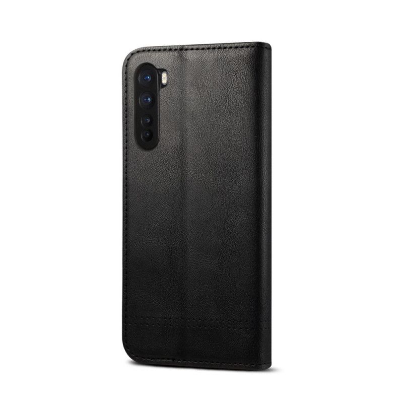 Flip Cover Oneplus Nord Effet Cuir Coutures
