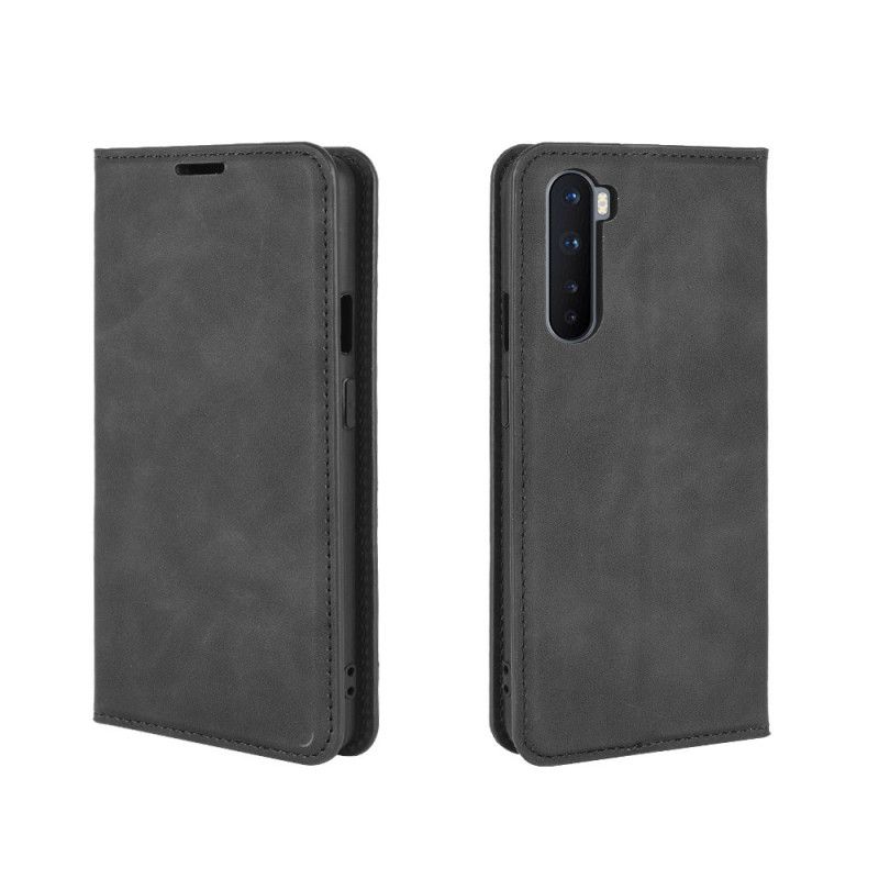 Flip Cover Oneplus Nord Effet Cuir Douceur Soie