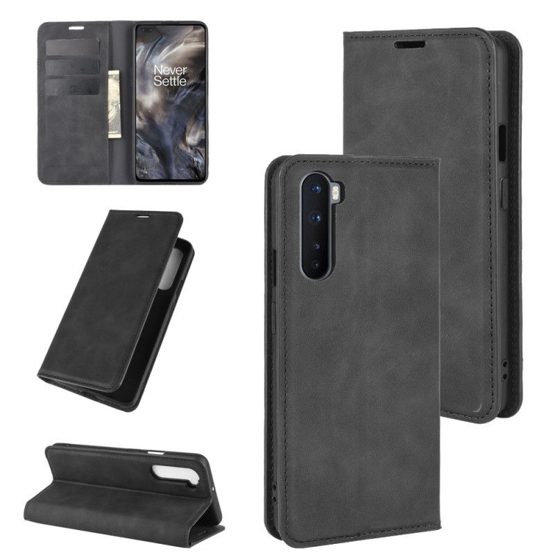 Flip Cover Oneplus Nord Effet Cuir Douceur Soie