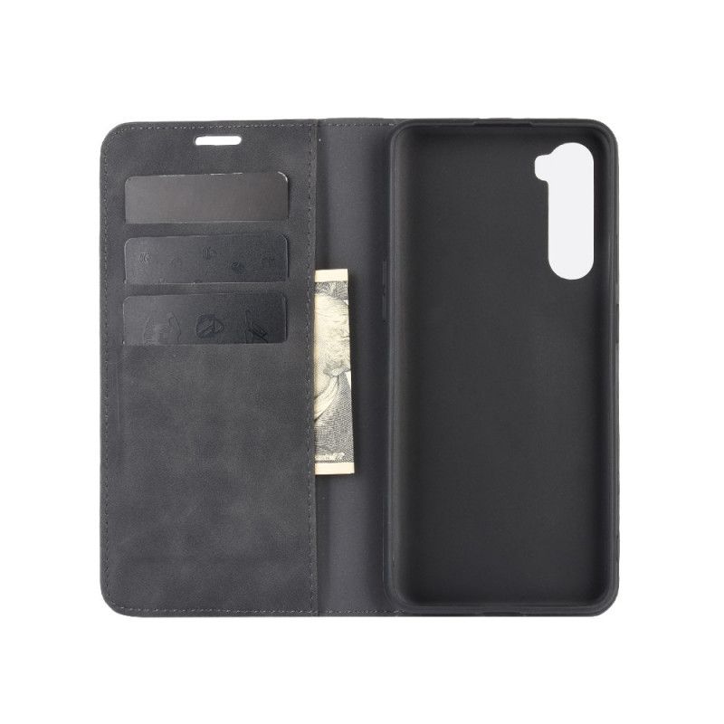 Flip Cover Oneplus Nord Effet Cuir Douceur Soie