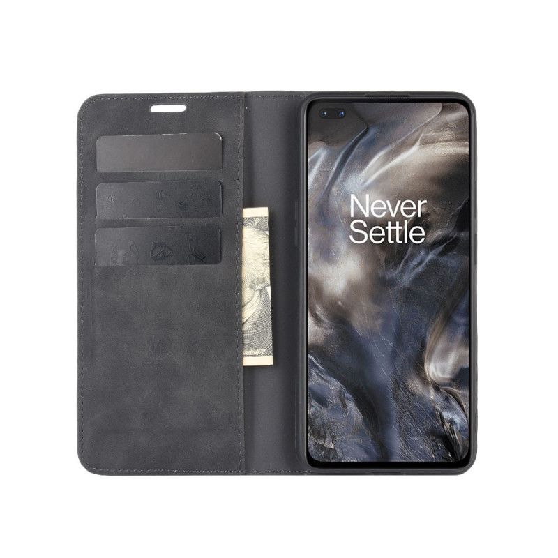 Flip Cover Oneplus Nord Effet Cuir Douceur Soie