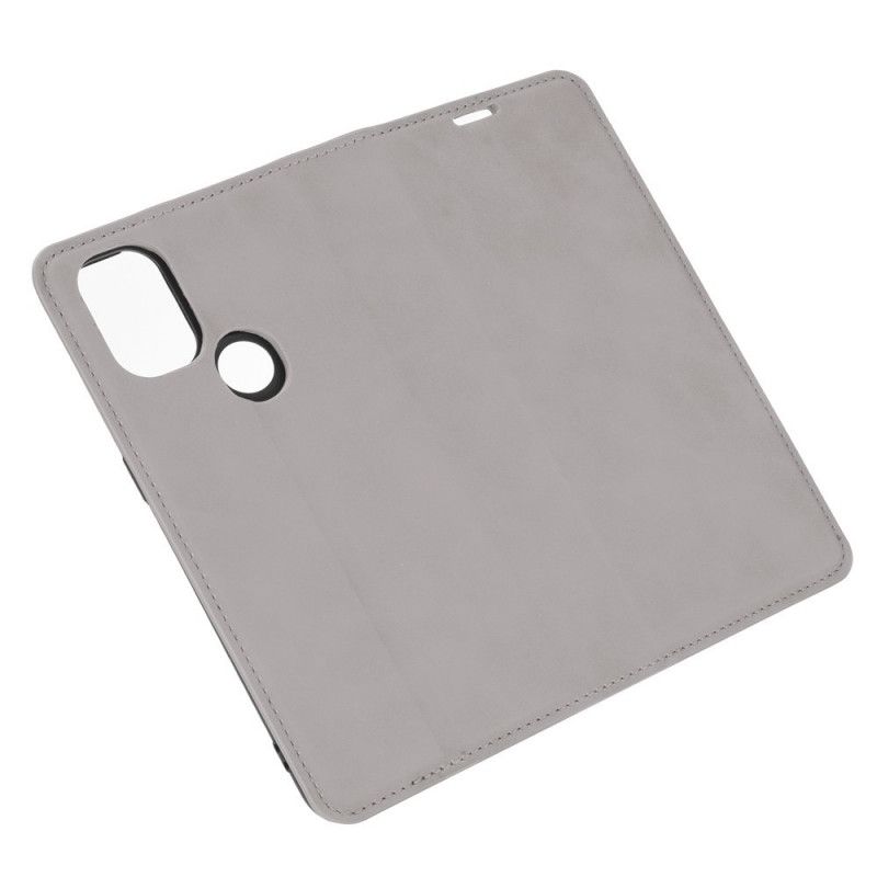 Flip Cover Oneplus Nord N10 Effet Cuir Douceur Soie