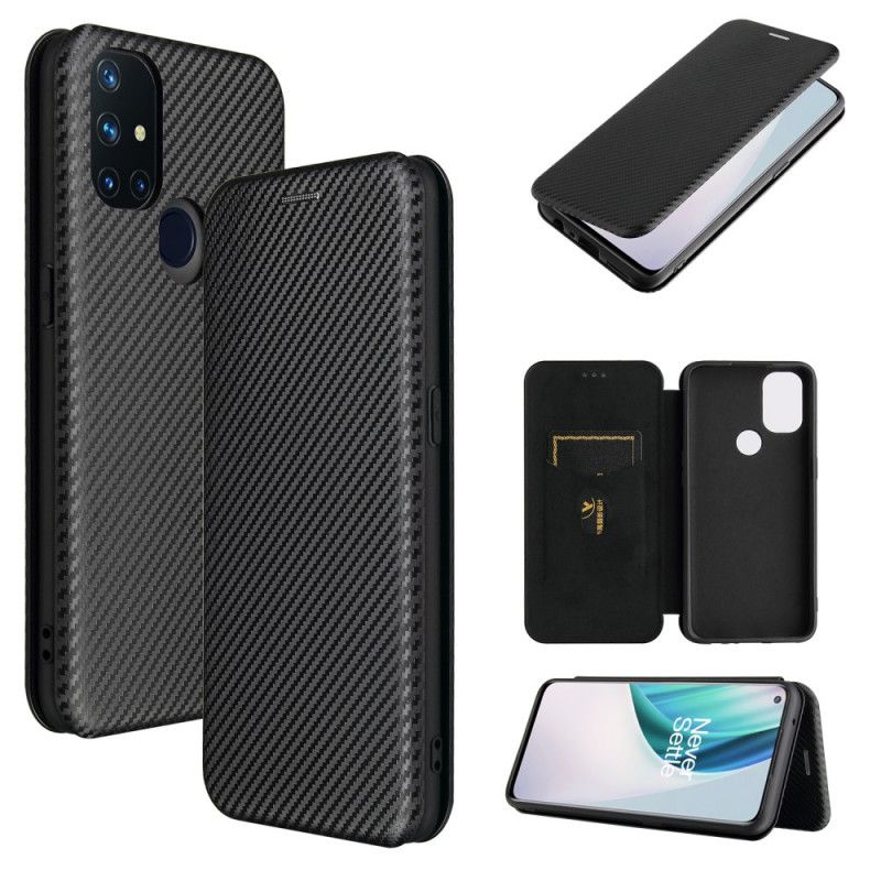 Flip Cover Oneplus Nord N10 Fibre Carbone