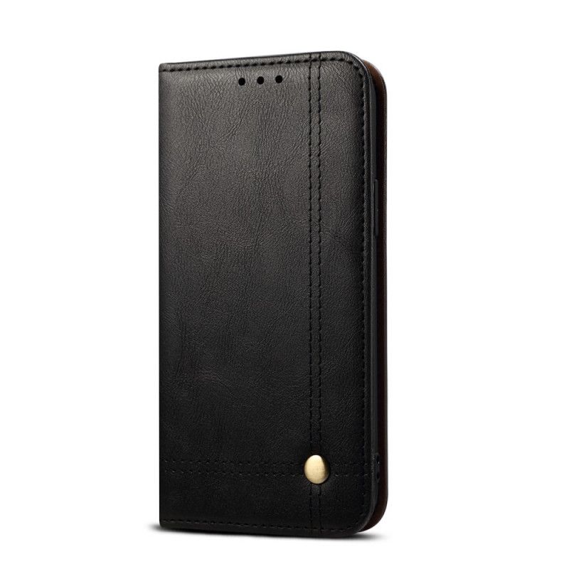 Flip Cover Oneplus Nord N100 Effet Cuir Coutures