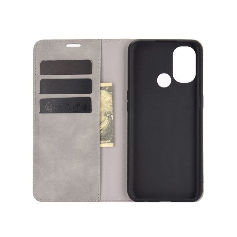 Flip Cover Oneplus Nord N100 Effet Cuir Douceur Soie