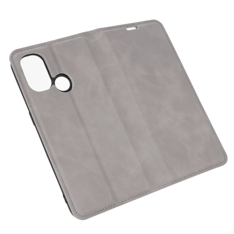 Flip Cover Oneplus Nord N100 Effet Cuir Douceur Soie