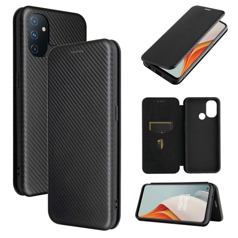 Flip Cover Oneplus Nord N100 Fibre Carbone