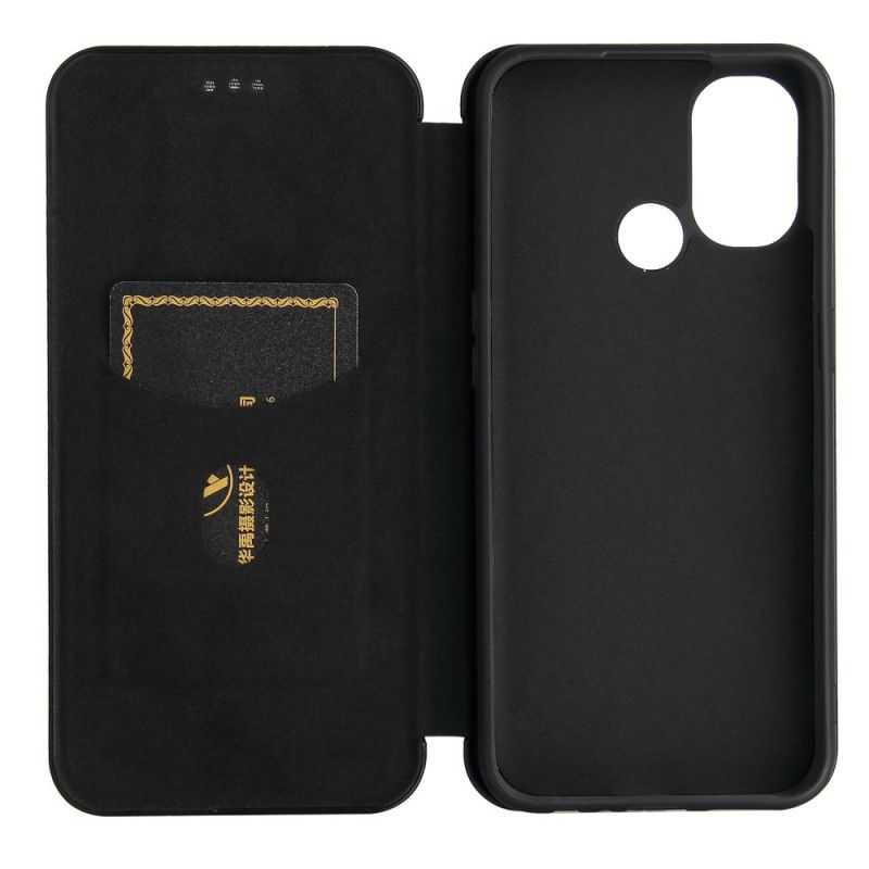 Flip Cover Oneplus Nord N100 Fibre Carbone