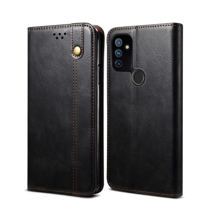 Flip Cover Oneplus Nord N100 Simili Cuir Ciré