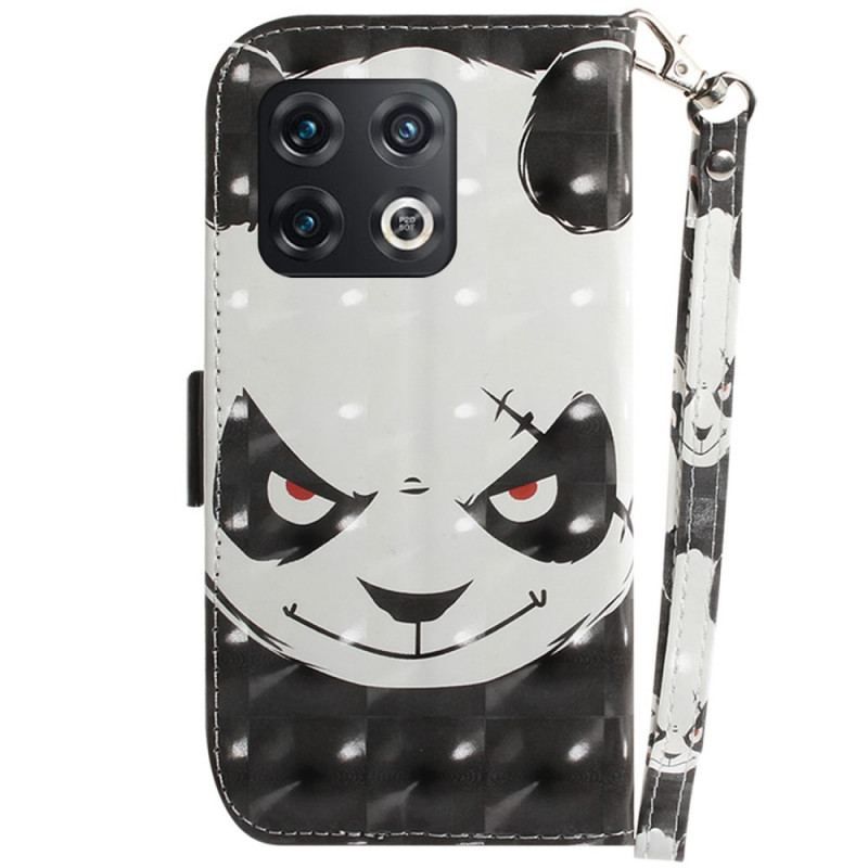 Housse OnePlus 10 Pro 5G Angry Panda à Lanière