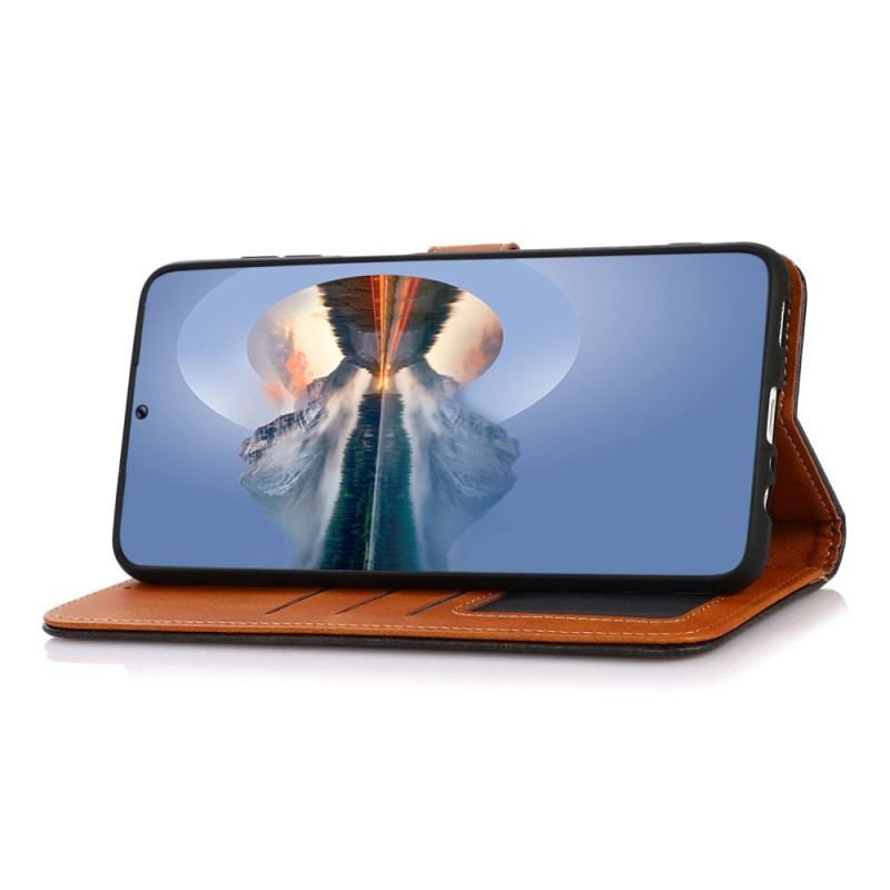 Housse OnePlus 10T 5G Bicolore Fermoir Doré KHAZNEH