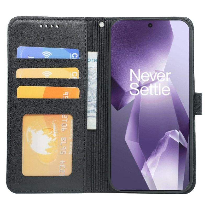 Housse OnePlus 13R 5G Double Porte-Cartes à Lanière