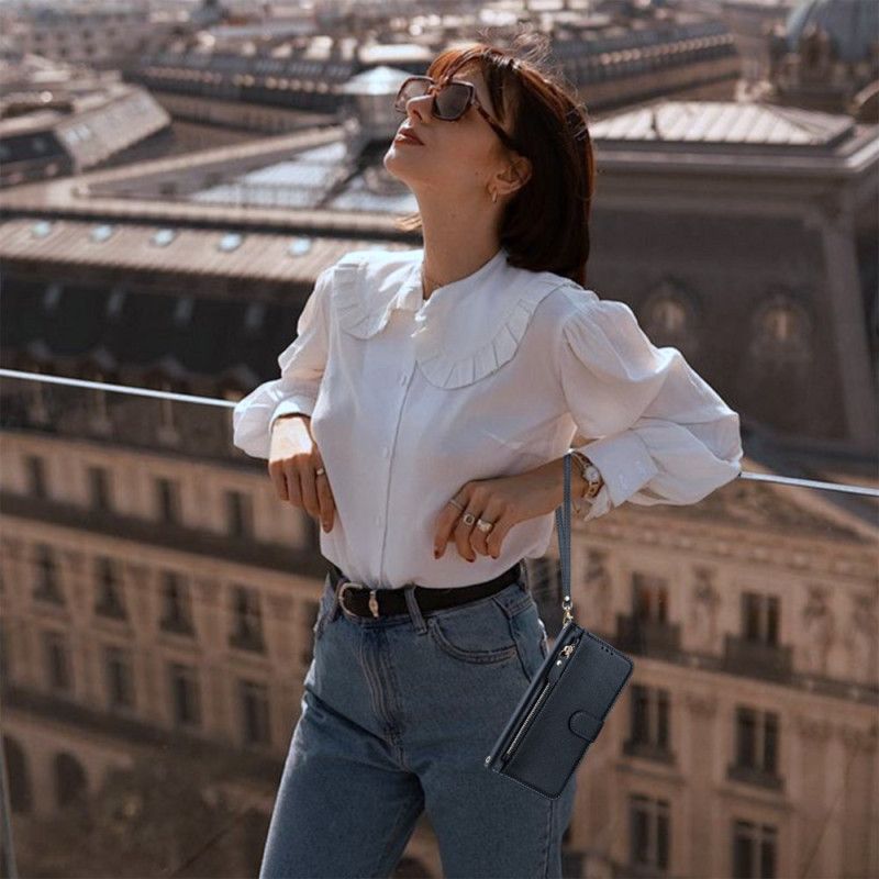 Housse OnePlus 13R 5G Portefeuille à Lanière