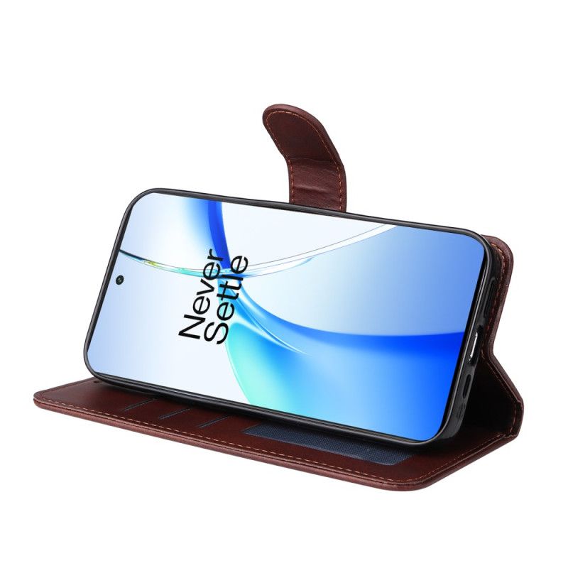 Housse OnePlus 13R Effet Cuir Uni à Lanière