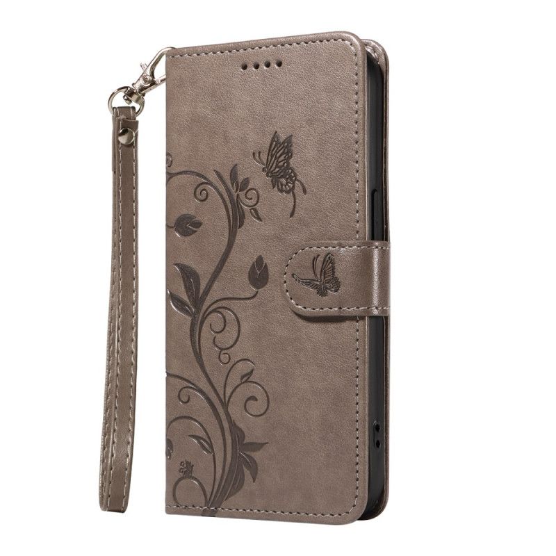 Housse OnePlus 13R Motif Floral à Lanière