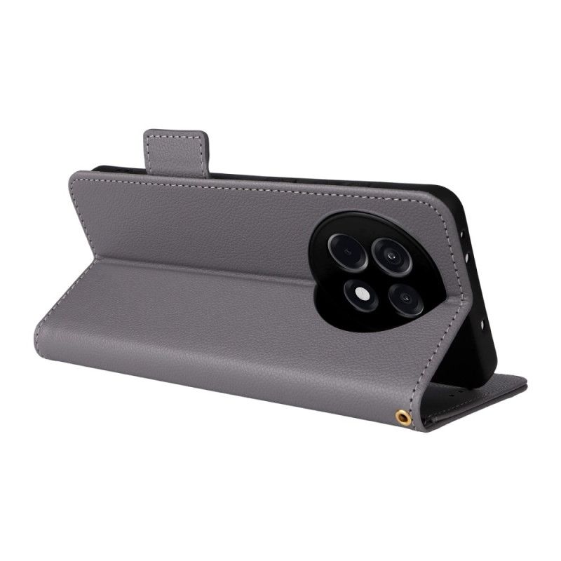 Housse OnePlus 13R Texture Litchi à Lanière