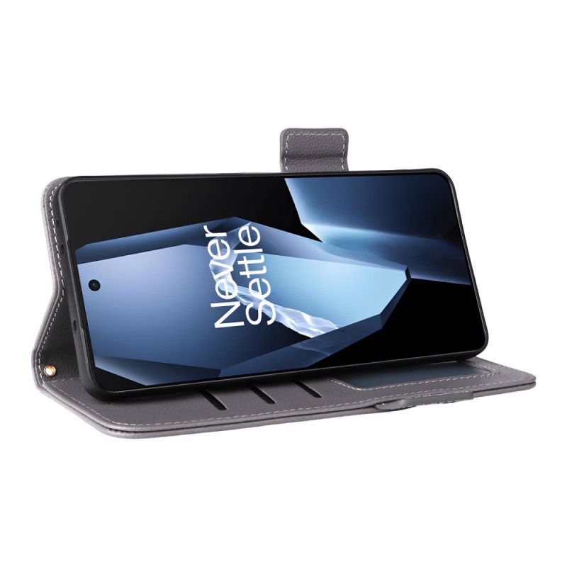 Housse OnePlus 13R Texture Litchi à Lanière