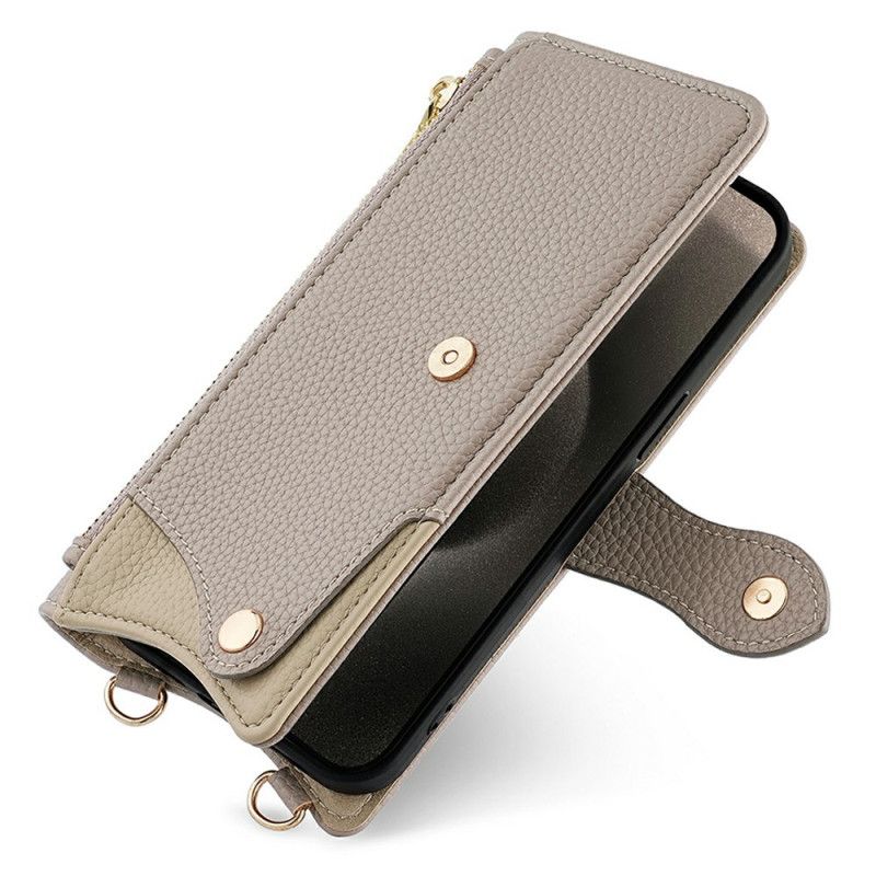 Housse OnePlus 15 Portefeuille avec Bandoulière Chaîne