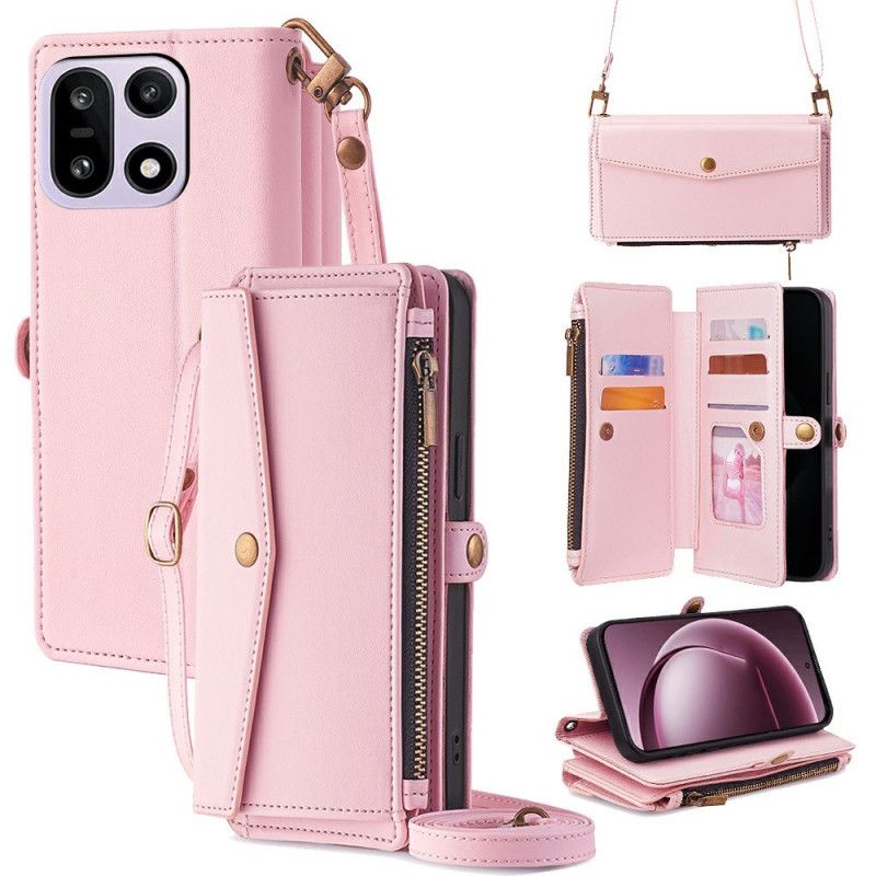 Housse OnePlus 15 Portefeuille et Bandoulière et Lanière