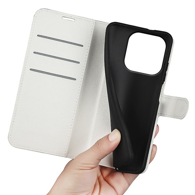 Housse OnePlus 15 Simili Cuir Litchi