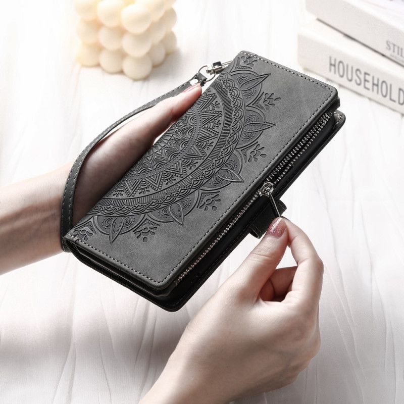 Housse OnePlus 15R Portefeuille Fleur Mandala