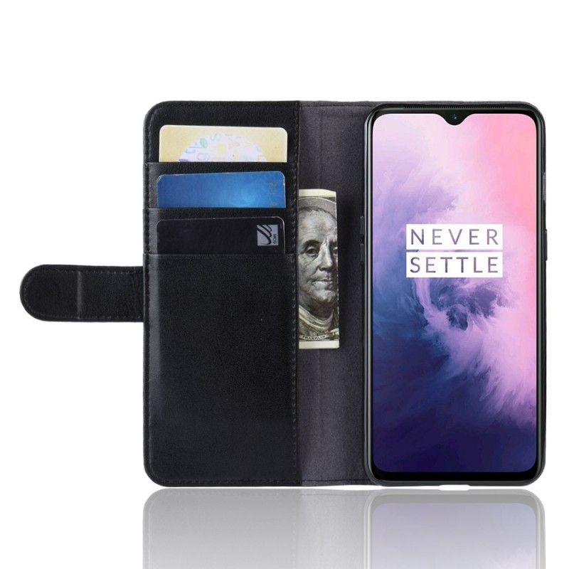 Housse Oneplus 7 Cuir Fendu